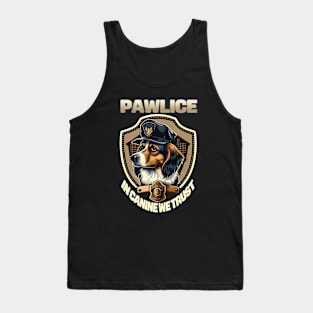 Pawlice Officer - In Canine We Trust Dog Tank Top